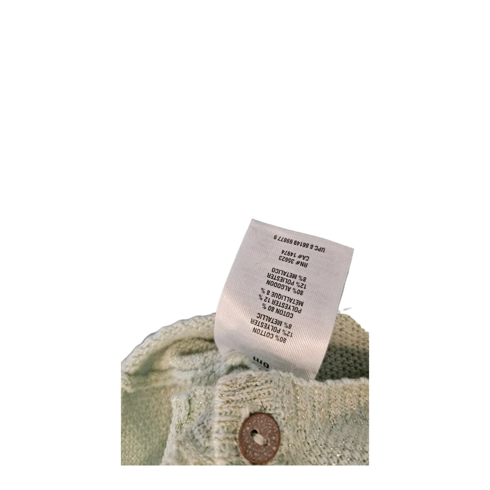 Carter's Child Size 6M Green Knit Long Sleeve Button Up Sweater